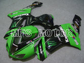 Kawasaki NINJA ZX6R 2007-2008 Injection ABS Fairing - Monster - Black Green - MFS5754